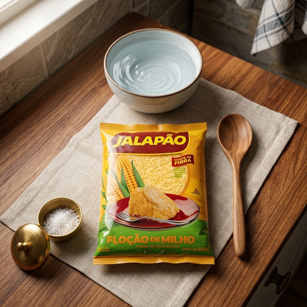 Flocos de Milho Jalapão 400g - Cereal Integral com Fibra
