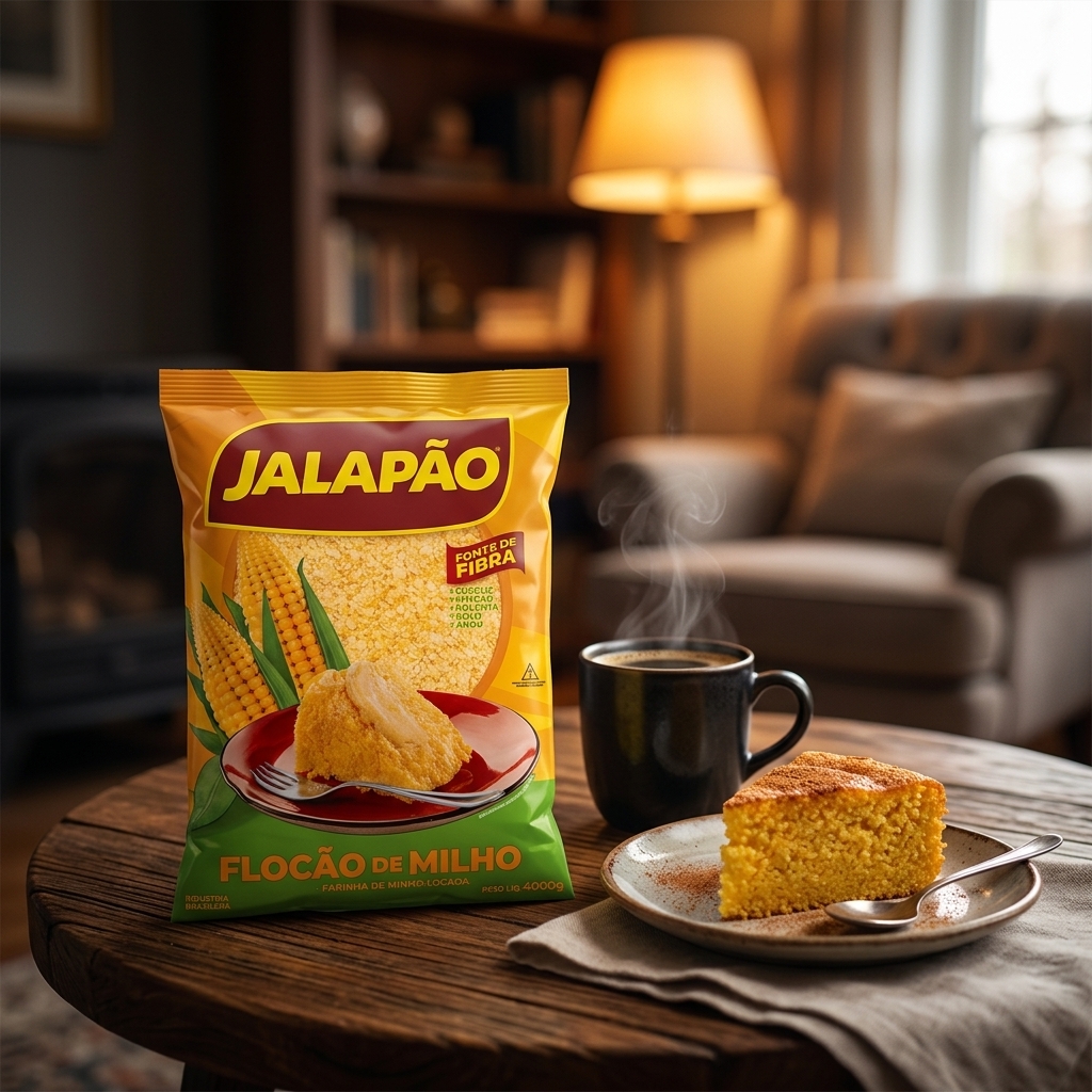 Flocos de Milho Jalapão 400g - Cereal Integral com Fibra