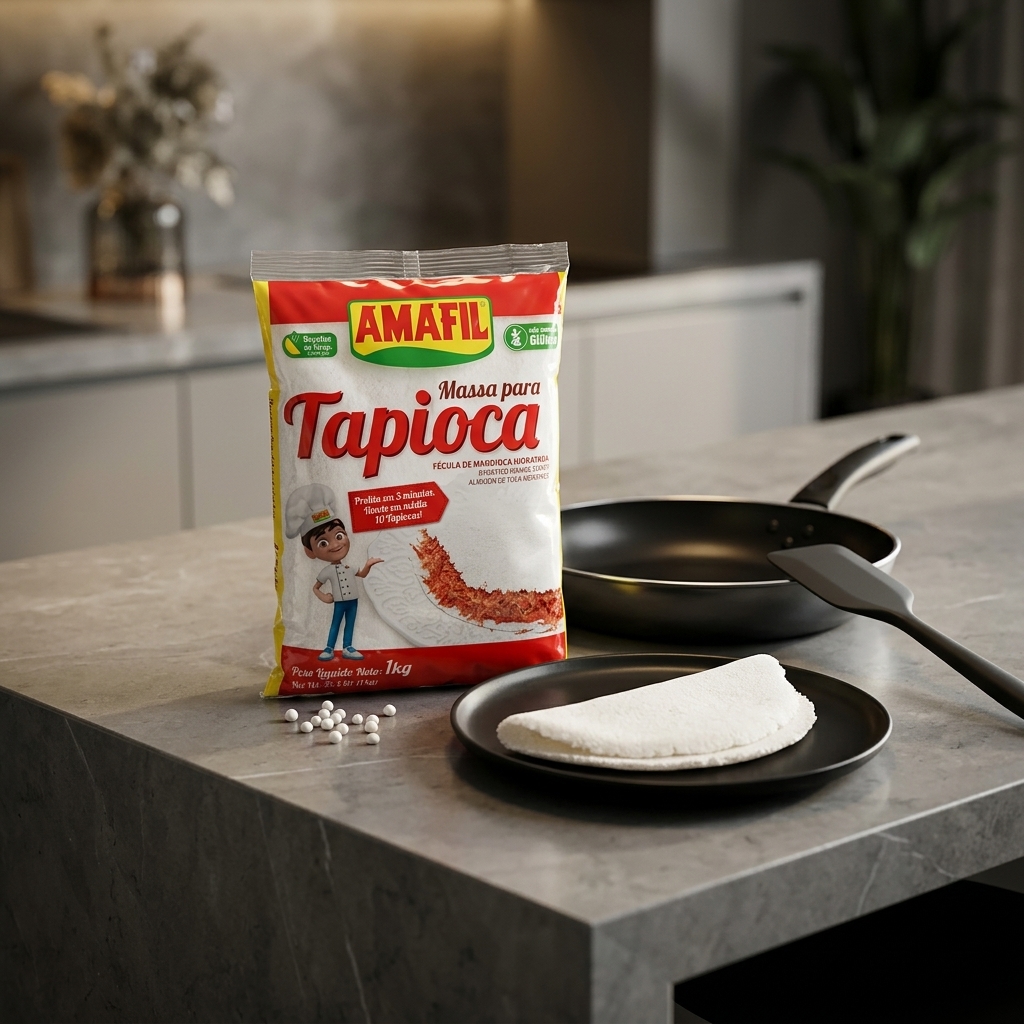 Massa para Tapioca Amafil 1kg - Fécula de Mandioca Pronta