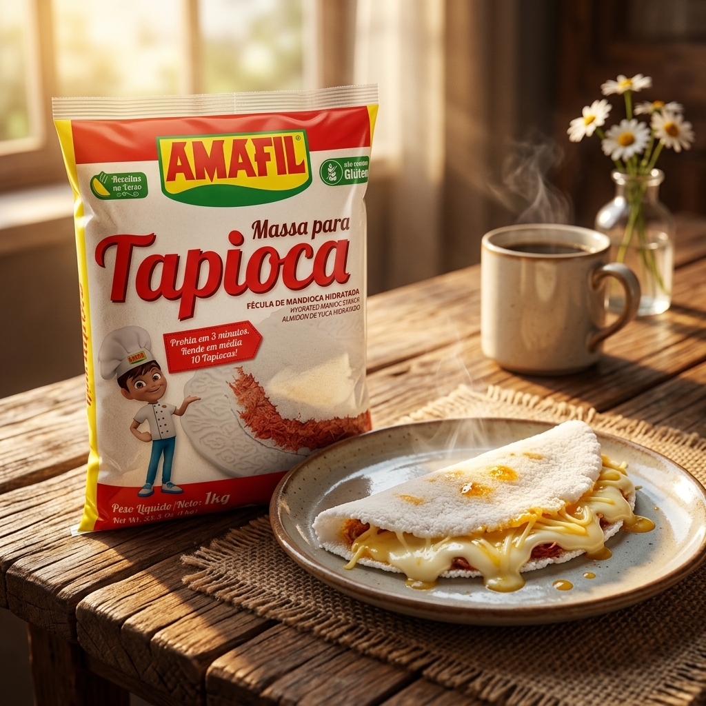 Massa para Tapioca Amafil 1kg - Fécula de Mandioca Pronta