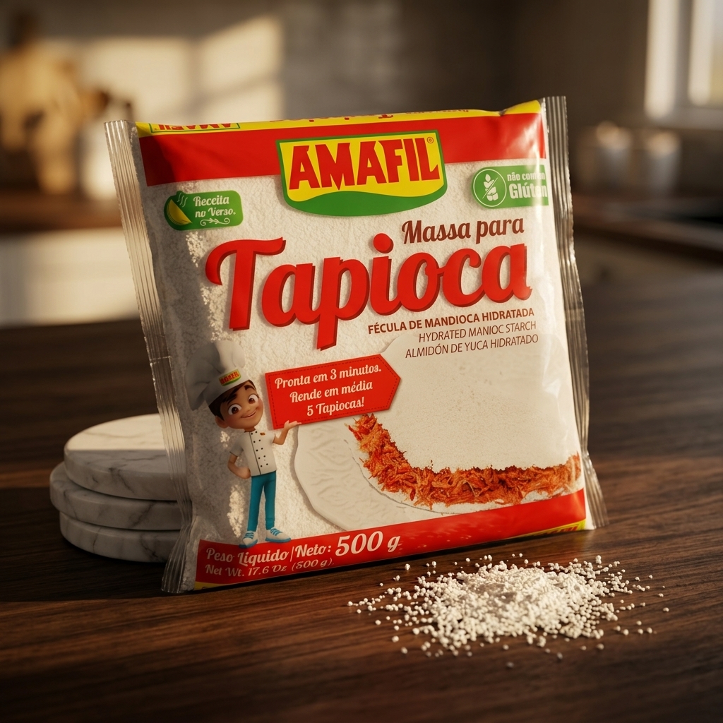 Tapioca Hidratada Amafil 500g - Fécula de Mandioca Pronta
